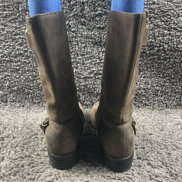 RARE VINTAGE Cole Haan Brown Suede Women’s Buckle Boots Size US 8 B - Picture 5 of 8